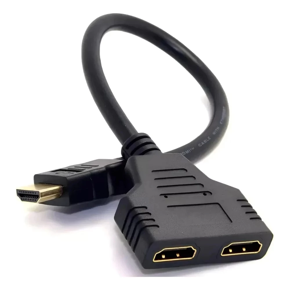 Divisor HDMI 1x2 Splitter 2 Saídas Duplicador de Sinal 4K/1080p com Áudio, Ideal para TV Monitor