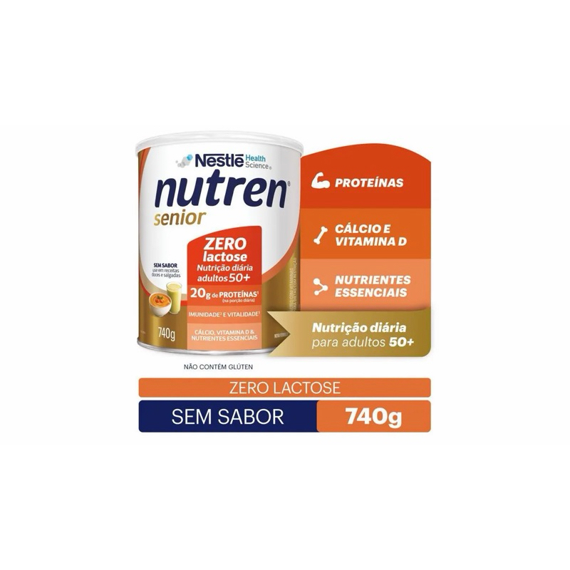 NUTREN SÊNIOR 740G ZERO LACTOSE