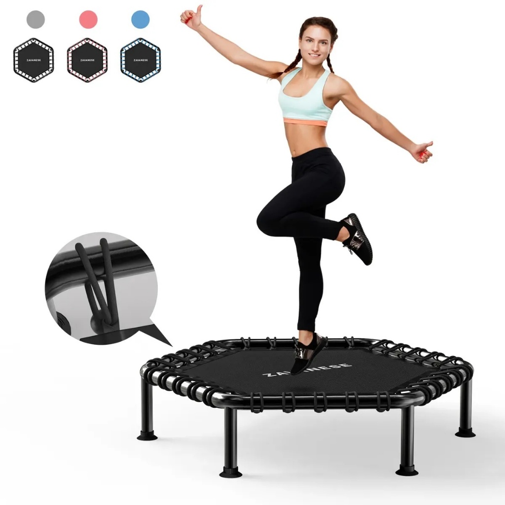 Jump Profissional Cama Elastice Trampolim Academia 250kg Elastica Trampoli Mini Elástica Com Aro De Reforço