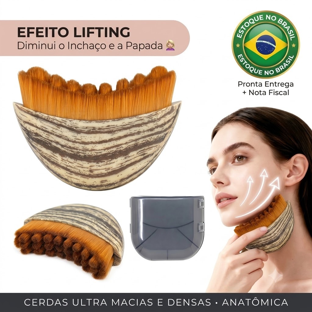 Massageador Facial Escova Drenagem Linfática FaceSculpt Pro Modelador de Mandíbula Redutor de Papada