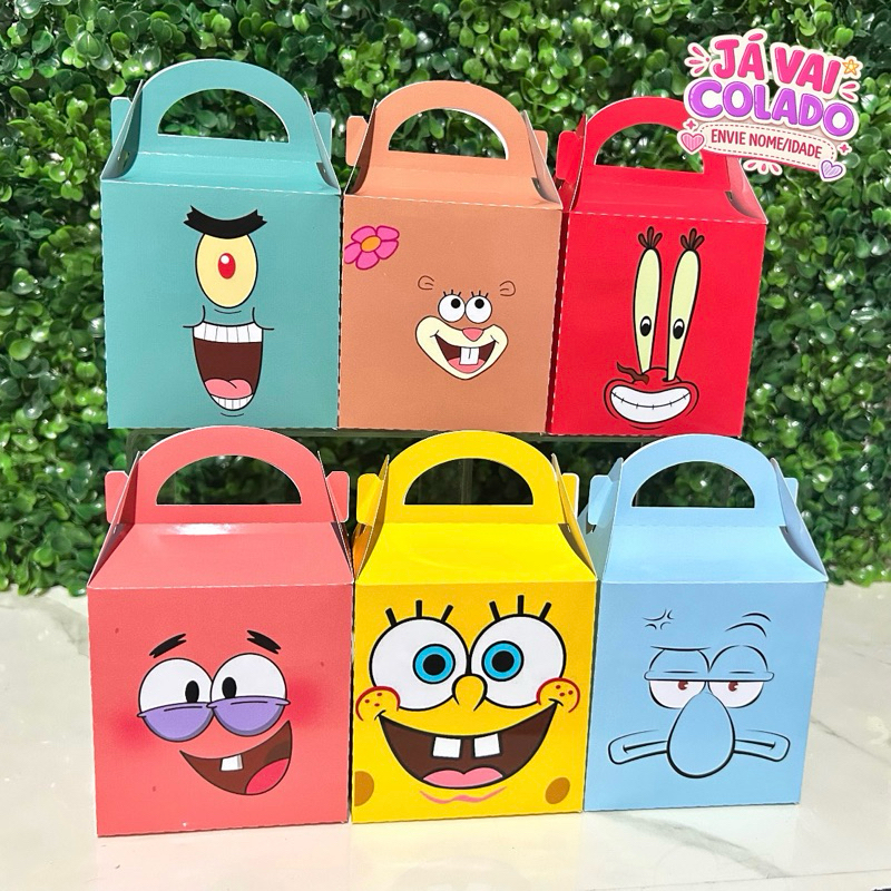 KIT/PERSONALIZADOS  BOB ESPONJA PARA LEMBRANCINHAS DE ANIVERSÁRIO/ FESTA BOB ESPONJA ( JÁ VAI COLADO)