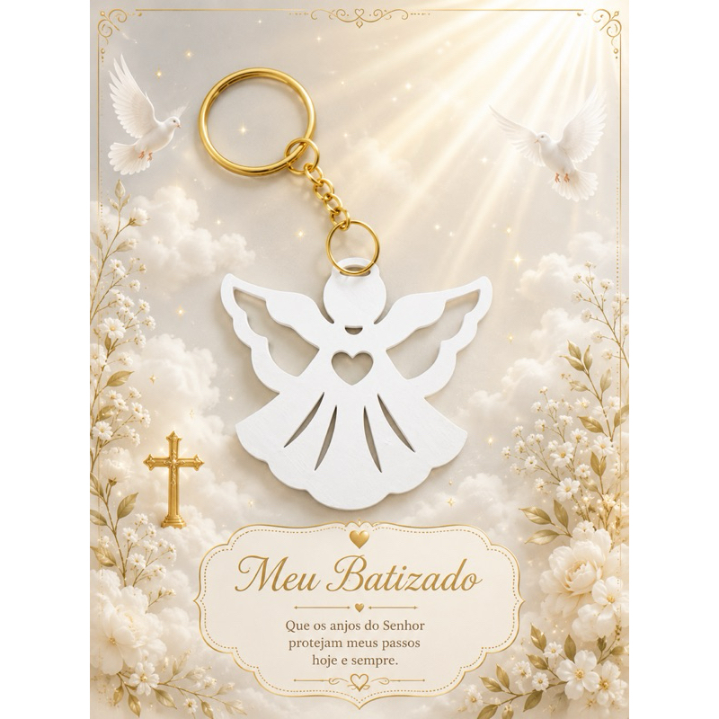 Chaveiro Personalizado para Batizado, Primeira Eucaristia, Crisma e Casamento | Lembrancinha Personalizada