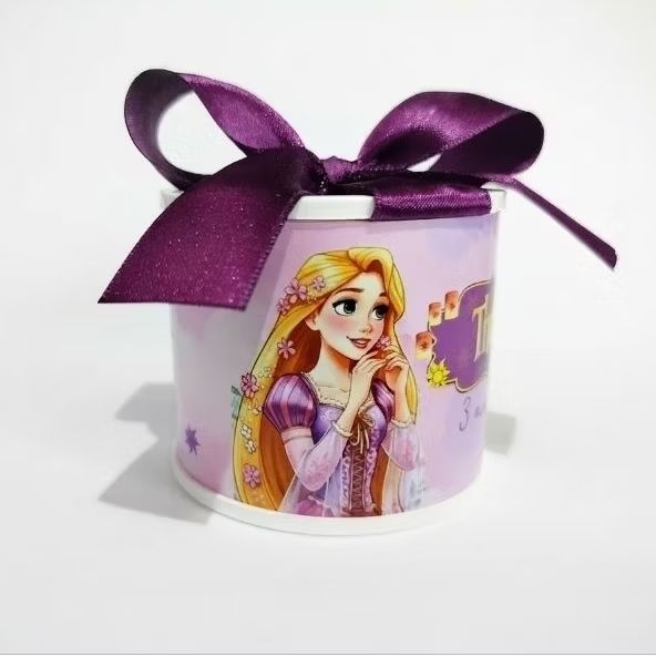 Kit Mini Tubolatas Personalizadas 5x6 Mimo Lembrancinha Rapunzel Aquarela