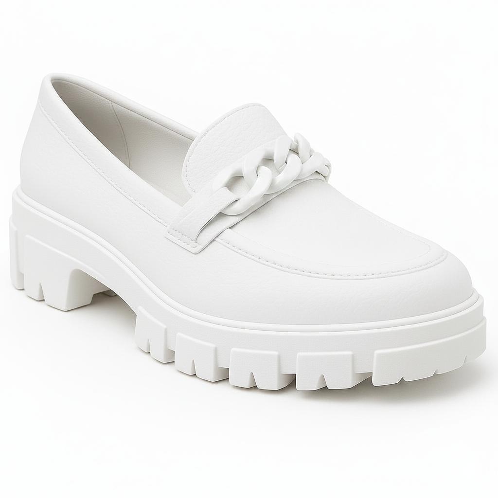 Mocassim Feminino Confortável Plataforma Alta Tratorada Estilo Moderno