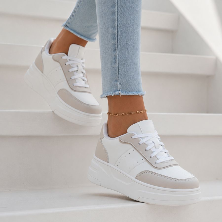 Ténis Feminino Basic Do 34 ao 39 Branco Clean Trabalho
