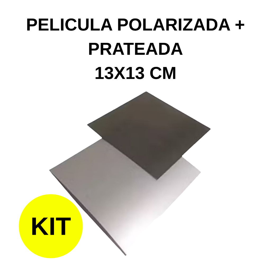 Kit Pelicula Polarizada + Prateada 13x13cm Para Reparo De Projetor