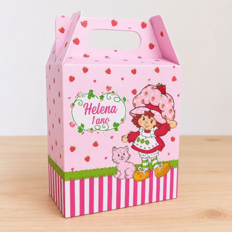 Caixa Maletinha Personalizadas Moranguinho / Lembrancinha / Festa Infantil / Aniversário