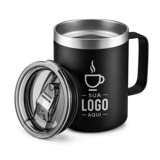 Caneca Térmica Copo Café Agua Chá Com Tampa Personalizado