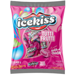 Balas Duras Icekiss Chicle Tutti Frutti 400g Cory
