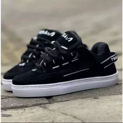Tenis moda skatista masculino e feminino sola reta