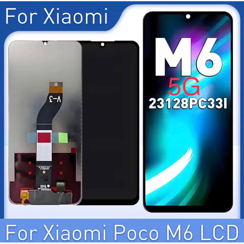 Tela diplay LCD 6.74 polegadas para xiaomi poco M6 5G 23128PC33I preto sem aro