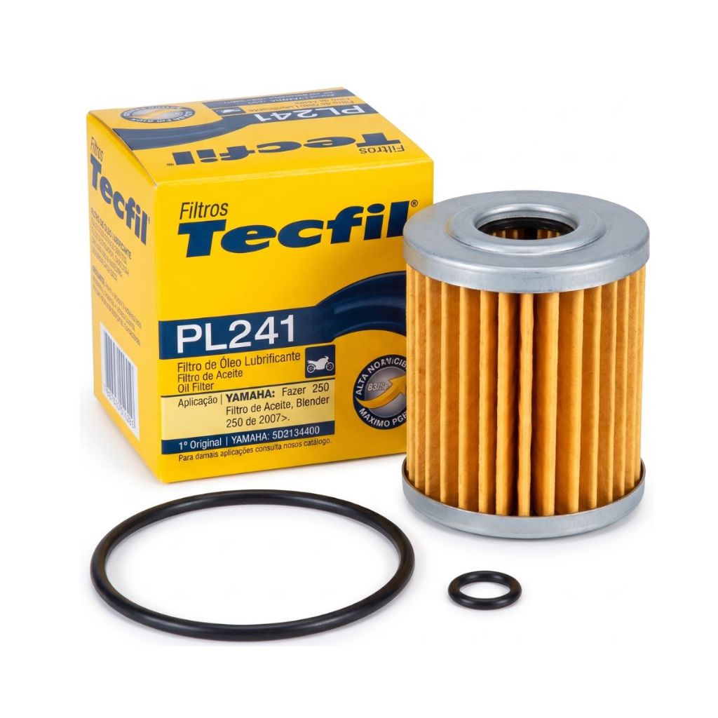 Filtro Óleo Motor Yamaha Fazer Tenere Lander XTZ YS Crypton 250 após 2010 PL241 Tecfil