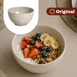 Bowl De Cerâmica Orgânico Latte Off White 558mL Porto Brasil - Original