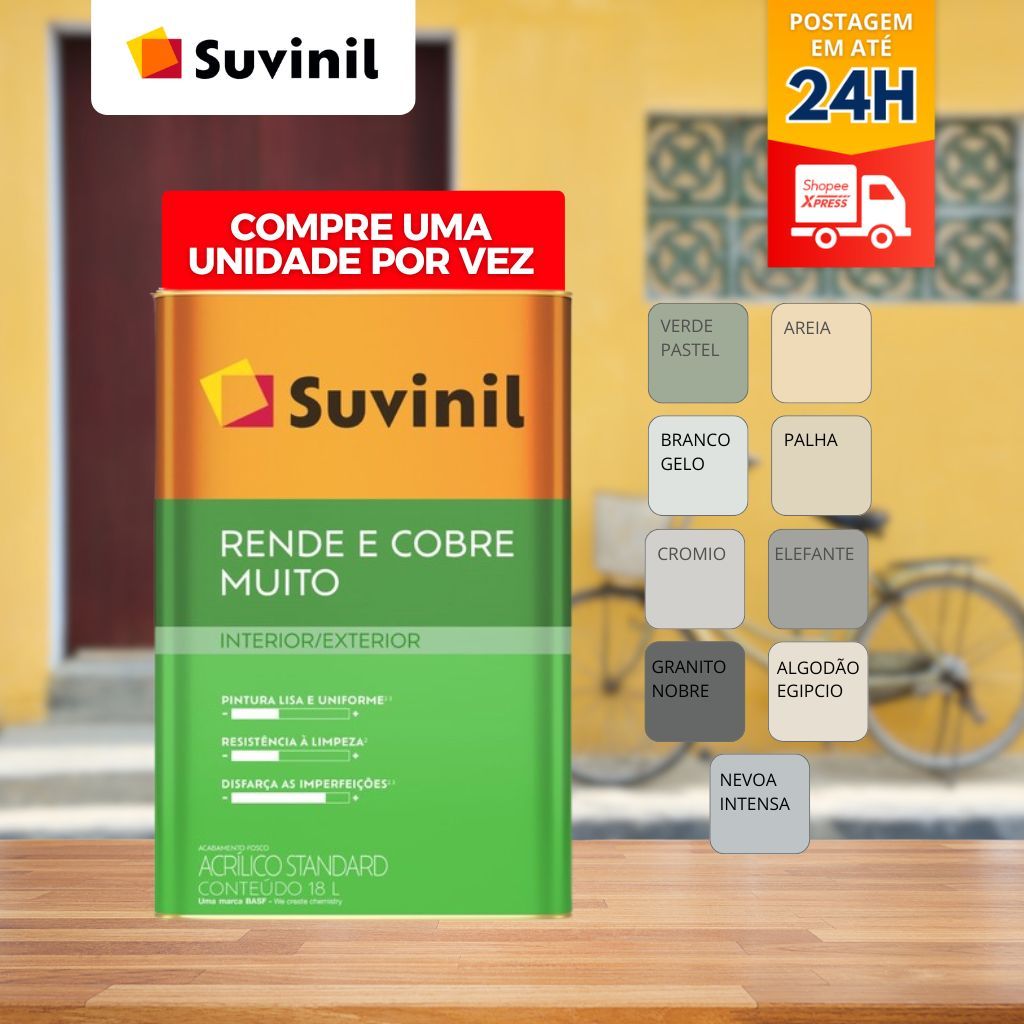 Tinta Rende & Cobre Muito Cores Básicas18L Suvinil