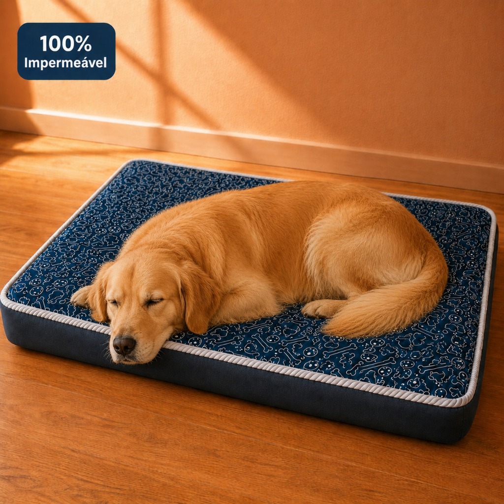 Cama Box Ortopédica Impermeável para Cachorro