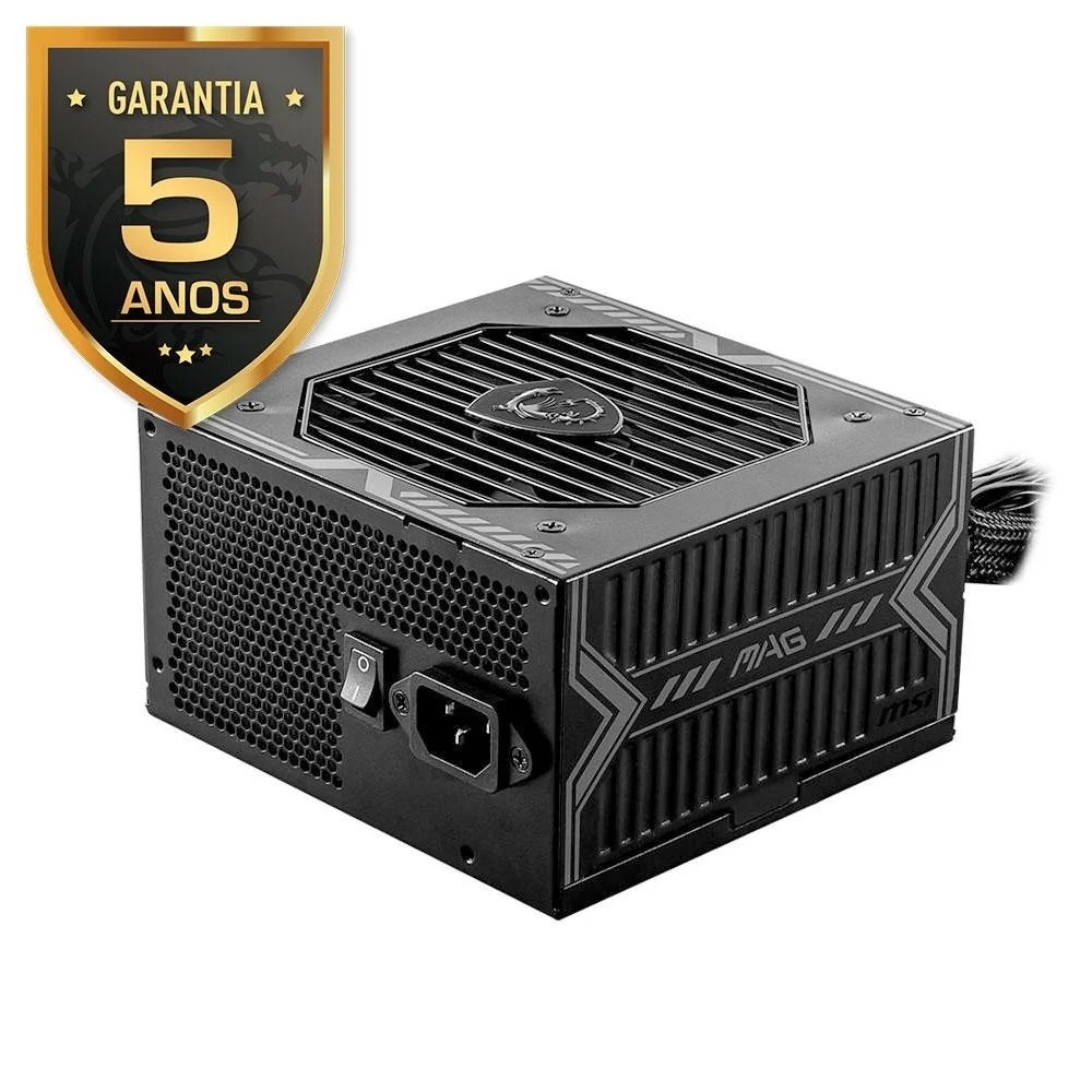 Fonte MSI MAG A650BNL 650W 80 Plus Bronze PFC Ativo C/ Cabo - Preto 306-7ZPAX39-HH9
