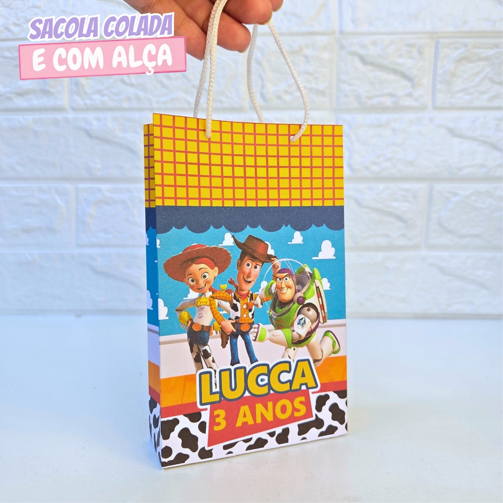 Sacolinha Personalizada Toy Story P | Sacolinha Surpresa | Lembrancinha de Festa | Aniversário