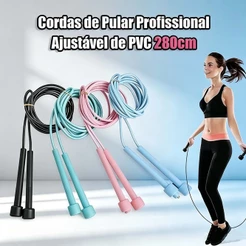 Cordas de Pular Profissionais Ajustáveis PVC 280cm - Versatilidade e Durabilidade!