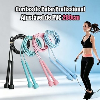 Cordas de Pular Profissional Ajustável de PVC 280cm