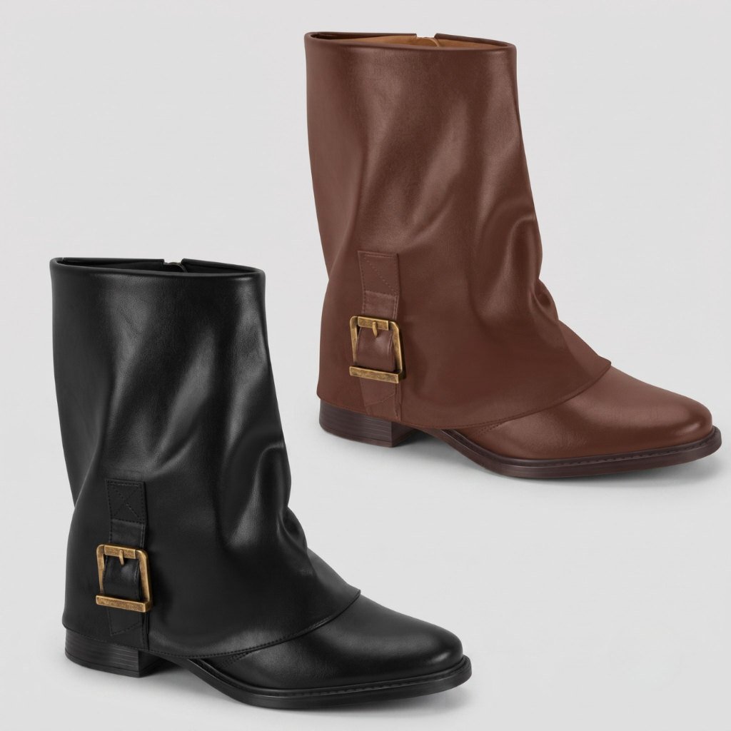Bota Capa Feminina Vizzano Cano Médio Fivela Original