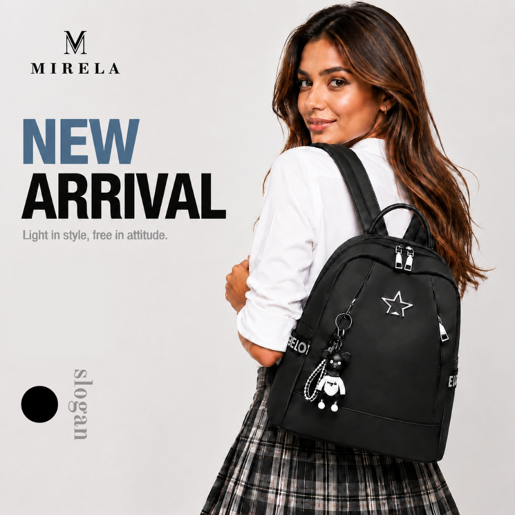 Mochila Feminina Estilo Coreano Multifuncional, Impermeável e Antifurto, Uso Duplo para Viagens