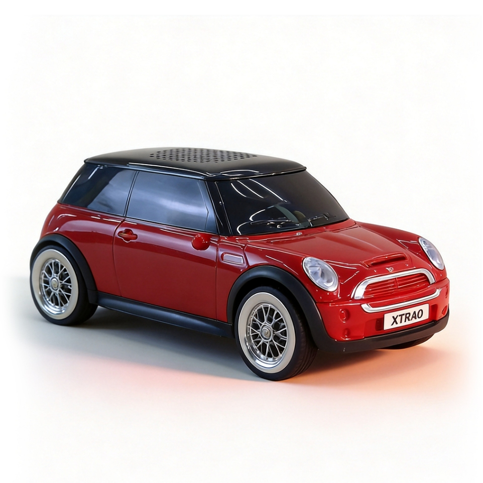 Caixa de Som Multimídia Formato Mini Carro XTRAD WS-1938 Iluminação LED e Com 15W Bluetooth Compacta