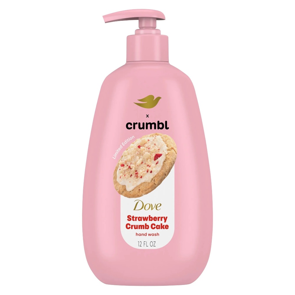 DOVE SABONETE LIQUIDO PARA MÃOES STRAWBERRY CRUMB CAKE EDIÇÃO LIMITADA IMPORTADO EUA 354ML