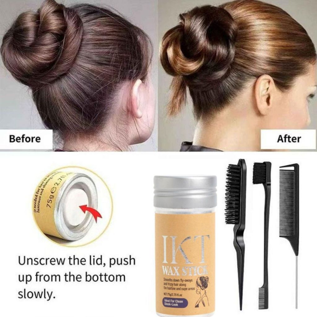 Bastão De Cera De Cabelo Profissional Cabelo Liso Masculino, Fácil Estilo & Longa Duração