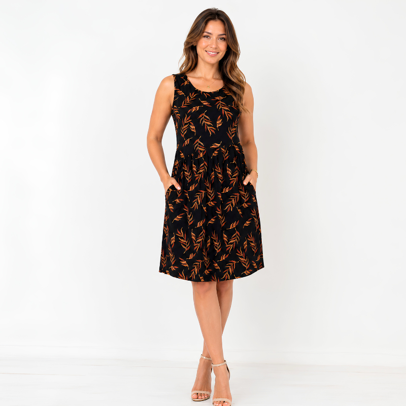Vestido Curto Soltinho Feminino Leve Com Bolso Casual Elegante Premium Elastano