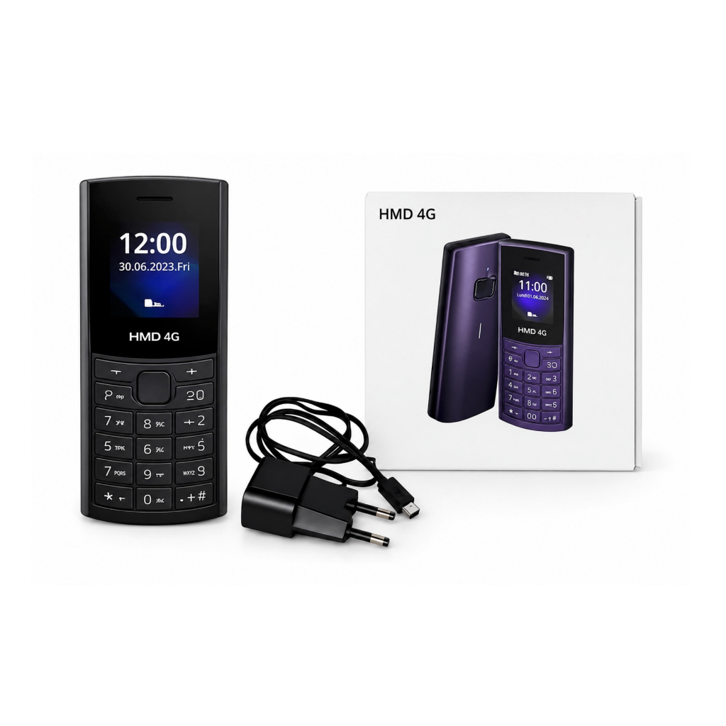 Celular Nokia 110 4G Dual Chip Original Desbloqueado Botão Grande Lanterna Bateria Duradoura Para Idosos