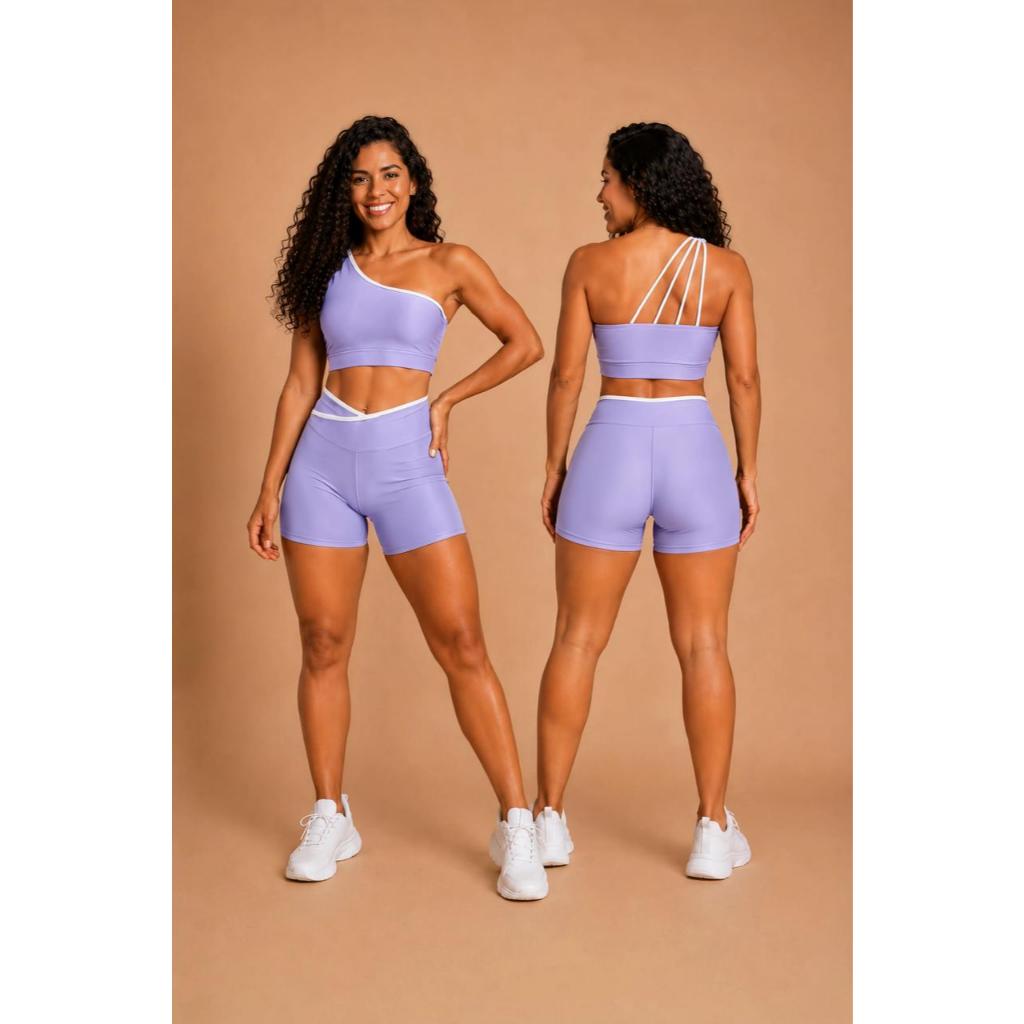 Roupa Musculação Conjunto Feminino Academia Poliamida Zero Transparência Conforto