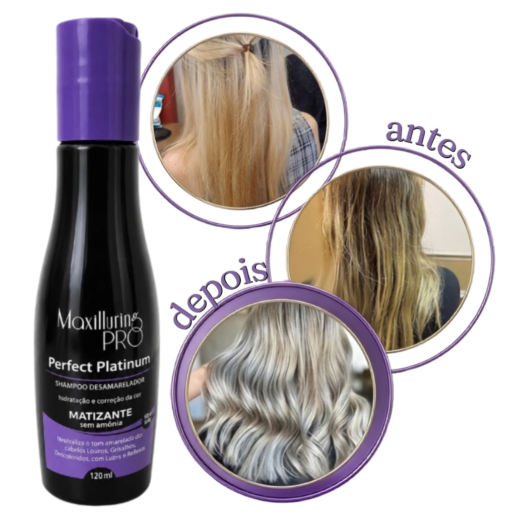 Shampoo Desamarelador Perfect Platinum Maxilluring 120ml