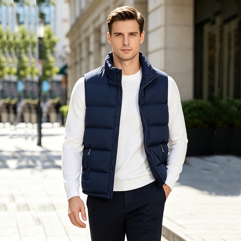 Colete Térmico Masculino Country Acolchoado Com Bolso Para O Inverno