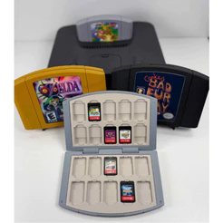 CASE PARA CARTUCHOS NINTENDO SWITCH / SWITCH 2 – MODELO NINTENDO 64 | CAPACIDADE PARA 20 JOGOS