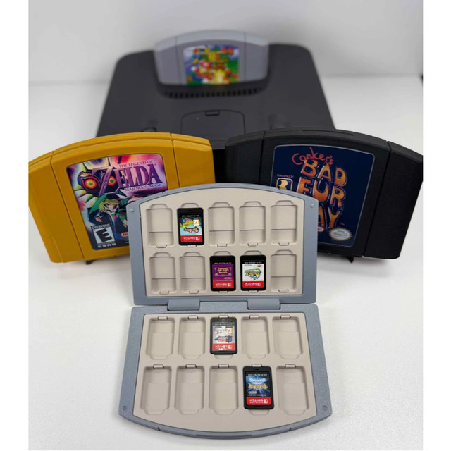 CASE PARA CARTUCHOS NINTENDO SWITCH / SWITCH 2 – MODELO NINTENDO 64 | CAPACIDADE PARA 20 JOGOS