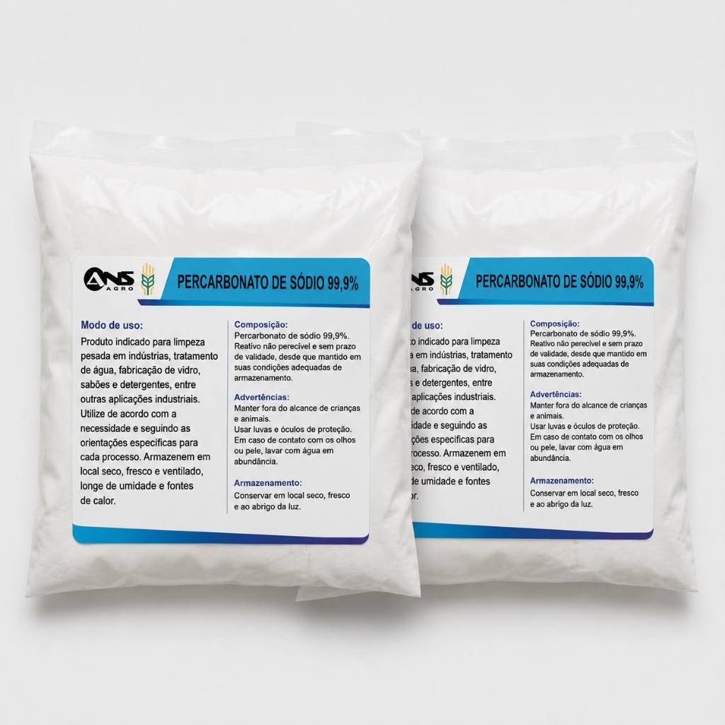 Kit com 2 Percarbonatos de Sódio 99,9% Puro Tira Manchas Clareador 2kg⁠