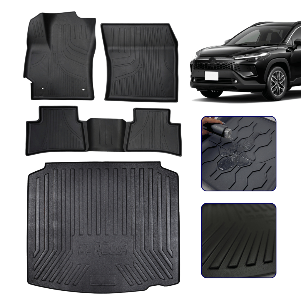 Protetor Porta Malas + Jogo de Tapete Bandeja 3D para Corolla Cross Todos os Anos - Linha Premium