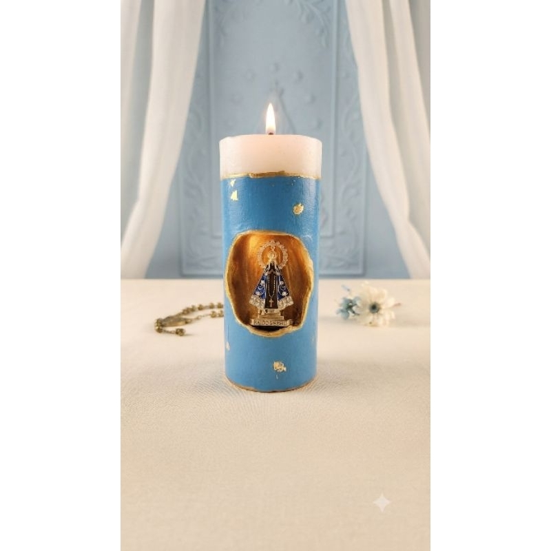 Vela Grutas Sagradas Nossa Senhora Aparecida Artesanal Aromática | Coleção Grutas Sagradas / Sagradah Essência