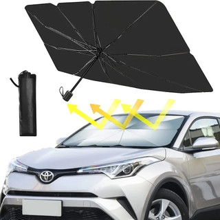 Protetor Solar para Carro Tipo Guarda-Chuva Bloqueio UV Reduz Calor Dobrável Universal " Envio Imediato "