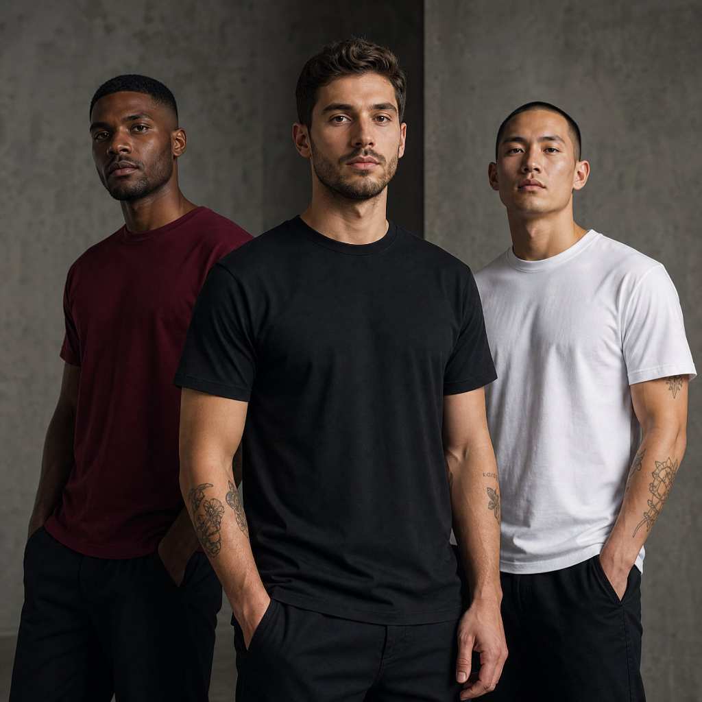 Kit 3 Camisetas Básicas Minimalistas Masculina Feminina 100% Algodão Premium Diversas Cores Estilosas