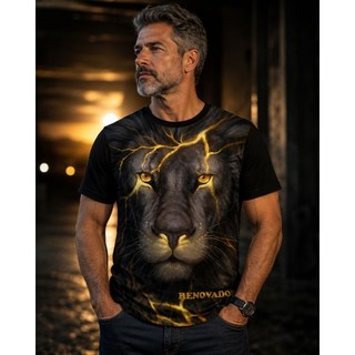 Camiseta Gospel Evangélicas o Leão/ Renovados  Cristo Vive