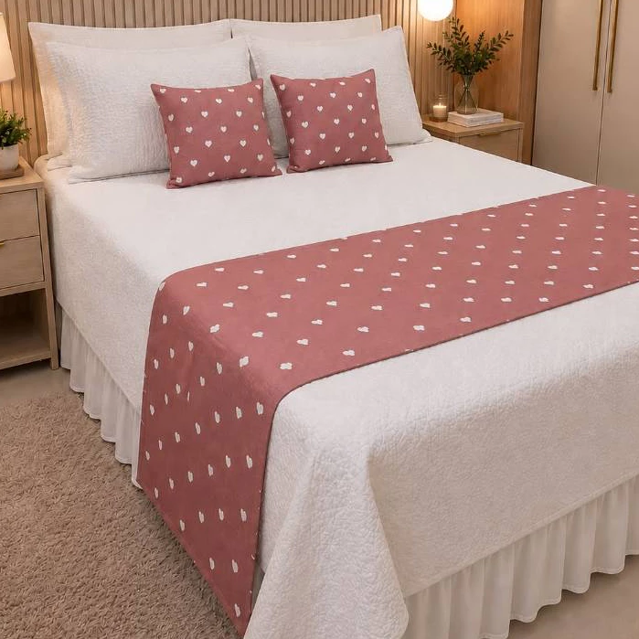 Kit Peseira Casal Queen Decorativa 3 Peças Piquet Luxo Premium Com Zíper — imagem 1