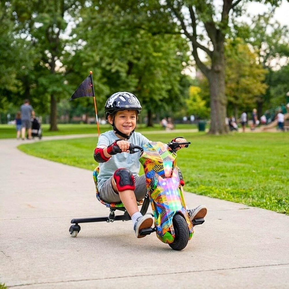 Triciclo Patinete Elétrico 250w 36V Brushless 20km/h 8Pol até 120kg Azul ZELT · foto 2