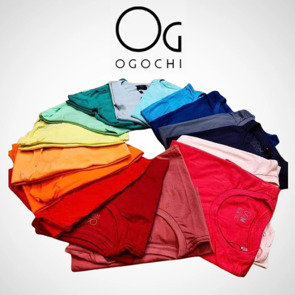 Camiseta Básica Masculina Ogochi Algodão Cotton Diversas Cores Original Slim