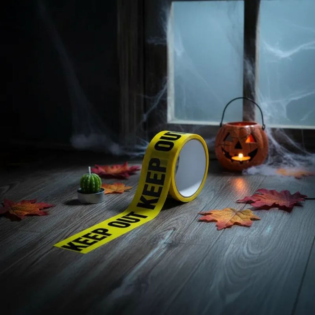 Fita De Isolamento 7,5X6CM Faixa Segurança Decoração Halloween Decoração Temática Dia das Bruxas · foto 2