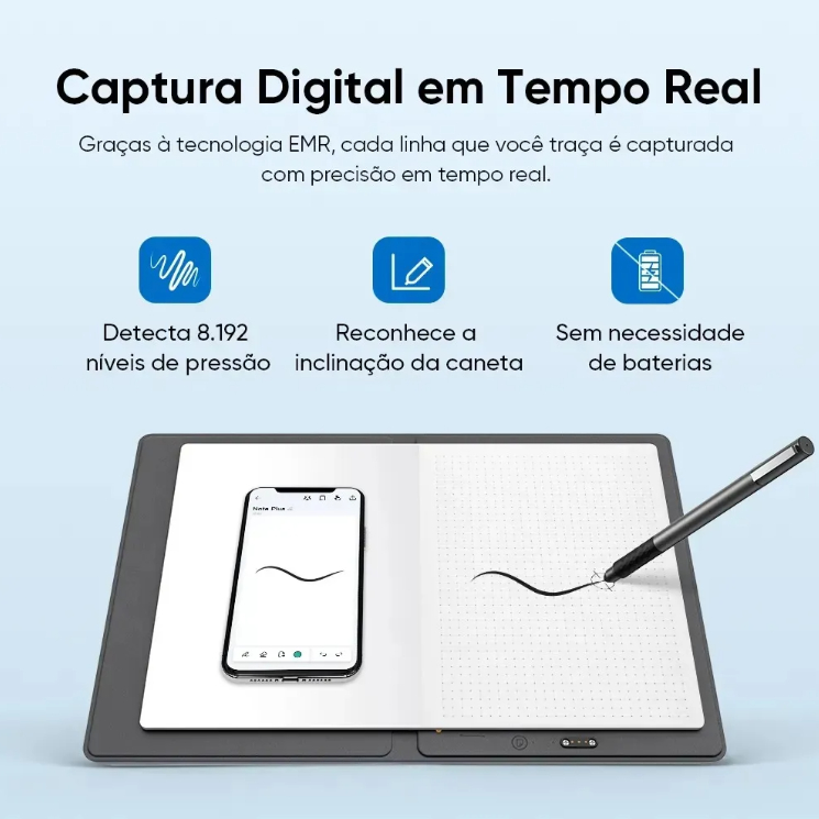 Mesa Digitalizadora Caderno Inteligente Digital Xp-pen Note Plus Bluetooth
