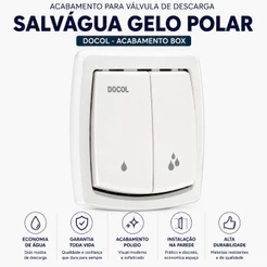 Acabamento Para Válvula De Descarga Salvágua Gelo Polar Box Docol - Original