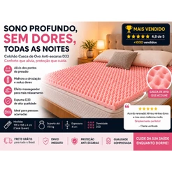 Colchão Casca De Ovo Casal Queen Antiescaras D33 198x158cm YouBed Ortopédico Hospitalar Confortável