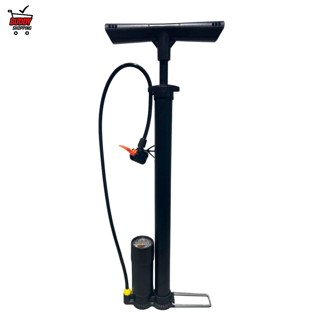 Bomba de Ar Portatil Manual Pneu de Bicicleta Moto Bola Inflavel de Ferro Reforcado