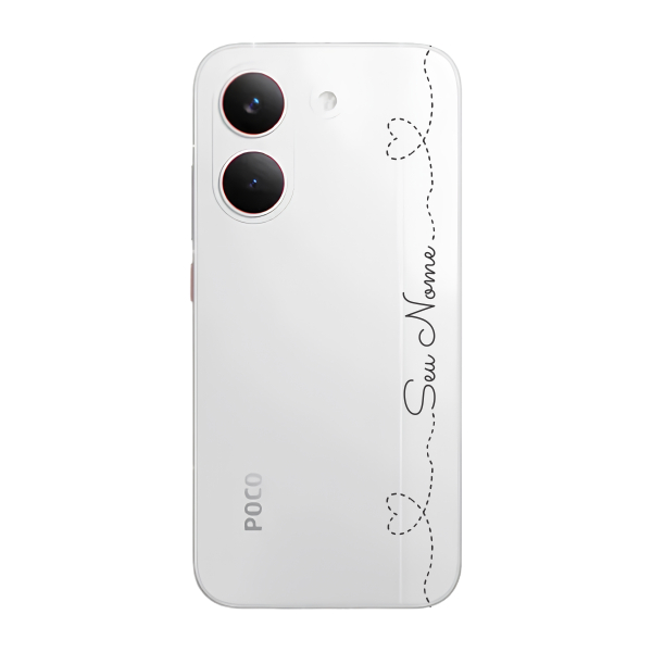 Capinha para Xiaomi Poco X8 Pro Anti Impacto Personalizada - Com Nome na lateral - Fundo transparente